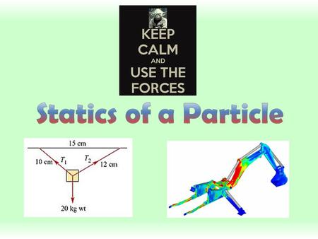 Introduction This chapter builds on chapter 3 and focuses on objects in equilibrium, ie) On the point of moving but actually remaining stationary As in.