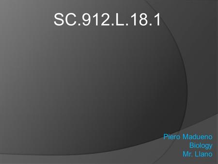 SC.912.L.18.1 Piero Madueno Biology Mr. Llano. Carbohydrates Molecular Structure: Carbohydrates are organic compounds composed of atoms of carbon, hydrogen.