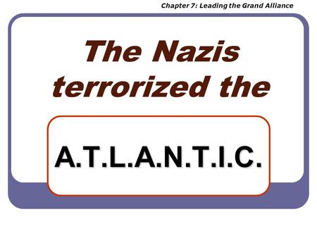 The Nazis terrorized the A.T.L.A.N.T.I.C. Chapter 7: Leading the Grand Alliance.