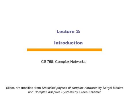 and Complex Adaptive Systems by Eileen Kraemer