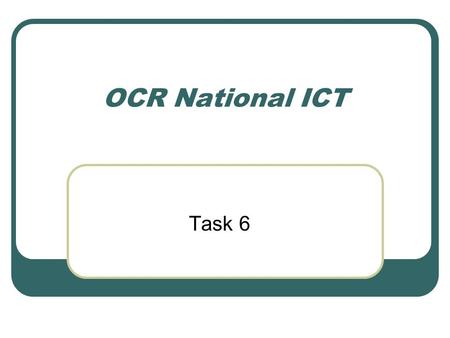 OCR National ICT Task 6. What to do You must create a set of business documents for Downloadable Tunes They must include your business logo They must.