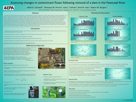 Assessing changes in contaminant fluxes following removal of a dam in the Pawtuxet River Results and Discussion Methods and Approach Passive samplers (polyethylene;