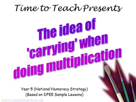 Time to Teach Presents Year 5 (National Numeracy Strategy) (Based on DFEE Sample Lessons) www.timetoteach.co.uk.