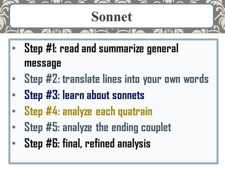 Sonnet Step #1: read and summarize general message