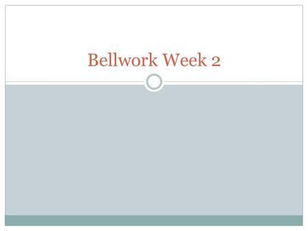 Bellwork Week 2. 1. Determine the correct answer using the prefix and suffix worksheet. a. An ALBino rabbit is what color? b. Does an AMPhibian live on.