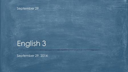 September 29 September 29, 2014 English 3. Bell Ringers Edit for semicolons, commas, and hyphens. Hyphen Rule: Use a hyphen between two or more adjectives.