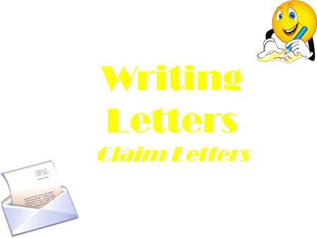 Writing Letters Claim Letters