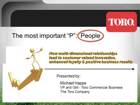 The most important “P”: People How multi-dimensional relationships lead to customer valued innovation, enhanced loyalty & positive business results Presented.