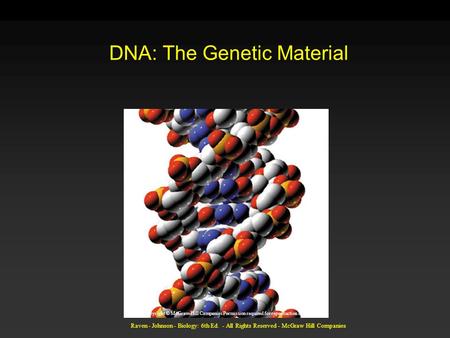 DNA: The Genetic Material