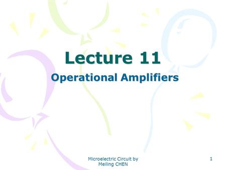 Operational Amplifiers