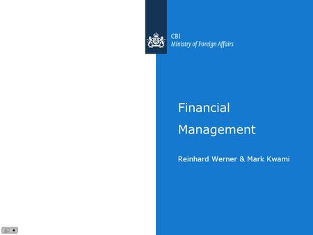 Financial Management Reinhard Werner & Mark Kwami.