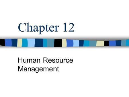 Human Resource Management