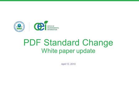 PDF Standard Change White paper update April 13, 2010.