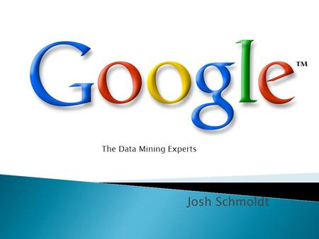 Josh Schmoldt The Data Mining Experts. My project is an investigation of data mining and Google. Hal Niedzviecki’s book “The Peep Diaries: How We’re Learning.