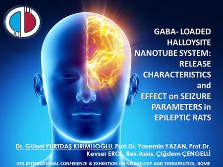 GABA- LOADED HALLOYSITE NANOTUBE SYSTEM: RELEASE CHARACTERISTICS and EFFECT on SEIZURE PARAMETERS in EPILEPTIC RATS Dr. Gülsel YURTDAŞ KIRIMLIOĞLU, Prof.Dr.