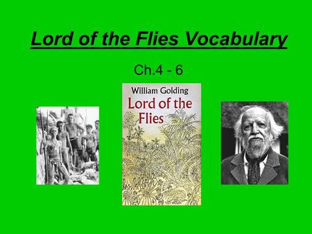 Lord of the Flies Vocabulary