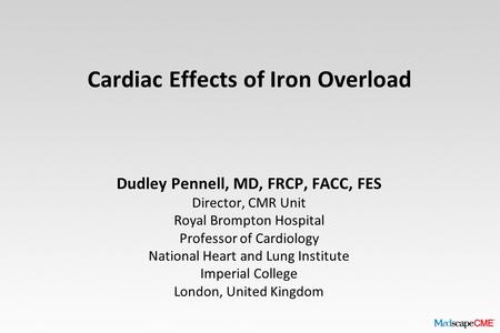 Cardiac Effects of Iron Overload