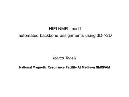 National Magnetic Resonance Facility At Madison NMRFAM