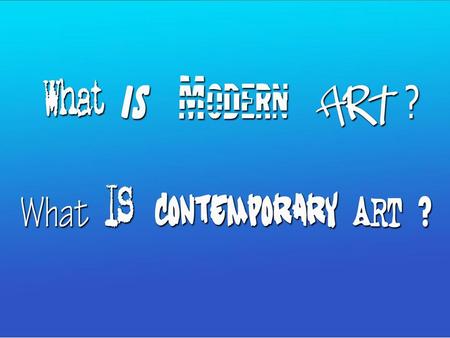 Until the 20th century, art was almost entirely representational. That is, art consisted of drawings, paintings, and sculptures that were intended to.