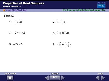 Properties of Real Numbers