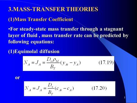 3.MASS-TRANSFER THEORIES