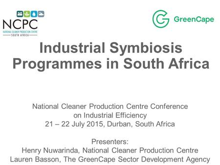 Industrial Symbiosis Programmes in South Africa