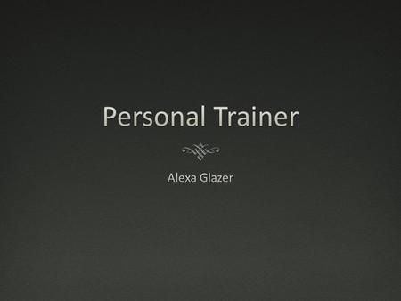 Summary  Work with clients to meet their health and fitness goals.  Teach people correct ways to work out and eat nutritionally.  Specialize in different.