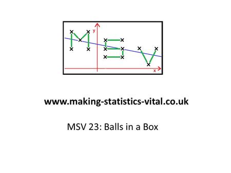 MSV 23: Balls in a Box www.making-statistics-vital.co.uk.