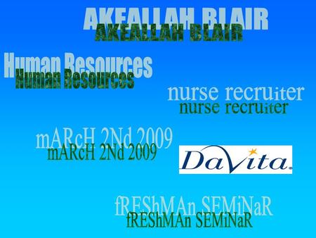 1.Interview nurses for hire 2.Find a position for the nurse 3. Send the nurses application 4.Fire other nurses OTHER JOBS: 1.Benefits 2. Insurance 3.