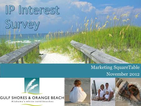 Marketing SquareTable November 2012. www.GulfShores.com and www.OrangeBeach.com How Often Read Partner Posts IP e-Newsletter Skim to find articles that.