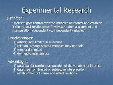 Experimental Research