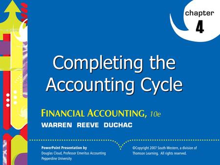 1 4 Completing the Accounting Cycle. 2 1. Describe the flow of accounting information from the unadjusted trial balance into the adjusted trial balance.