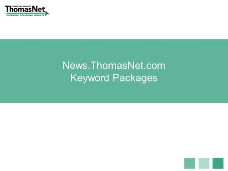 News.ThomasNet.com Keyword Packages