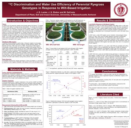 Beard, J. B. 1973. Turfgrass: Science and culture. Prentice-Hall, Englewood Cliffs, NJ. Bennett, O. L., and B. D. Doss. Effect of soil moisture level on.