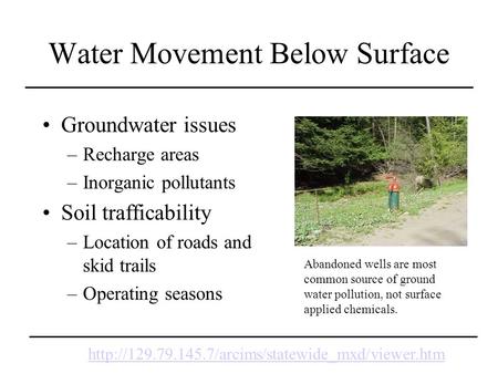 Water Movement Below Surface