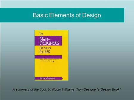 Basic Elements of Design