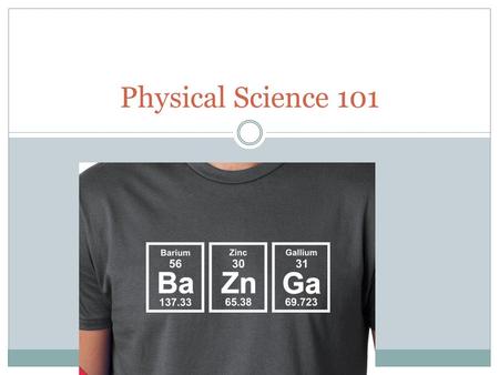 Physical Science 101. Atom the basic building block of all matter one single “unit” of an element Examples: a Hydrogen atom, a Nitrogen atom.