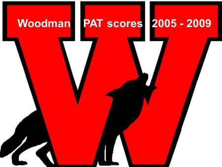 Woodman PAT scores 2005 - 2009. Language Arts Acceptable standardExcellence EnrolledWritersProvince(writers)CBE writersEnrolledWritersProvince(writers)CBE.