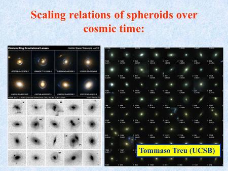 Scaling relations of spheroids over cosmic time: Tommaso Treu (UCSB)