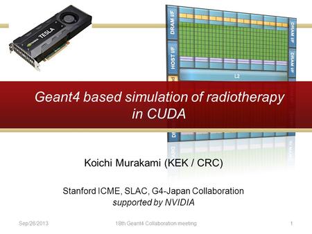 Geant4 based simulation of radiotherapy in CUDA