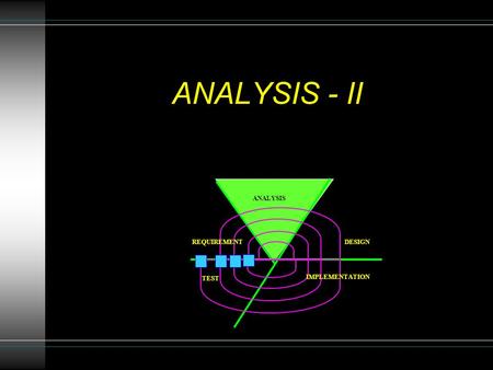 ANALYSIS - II REQUIREMENT ANALYSIS DESIGN IMPLEMENTATION TEST.