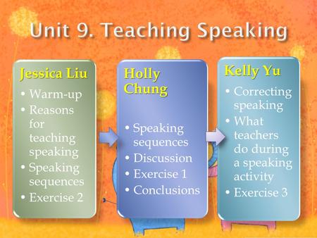 Unit 9. Teaching Speaking