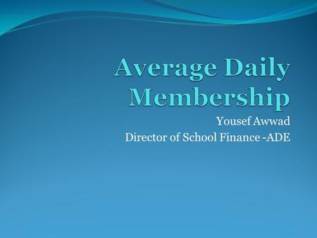 Average Daily Membership