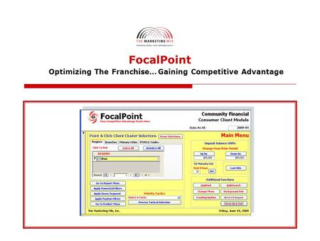 FocalPoint Gaining Competitive AdvantageOptimizing The Franchise…