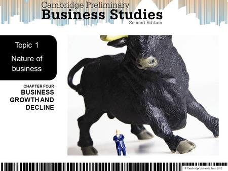 Topic 1 Nature of business BUSINESS GROWTH AND DECLINE CHAPTER FOUR