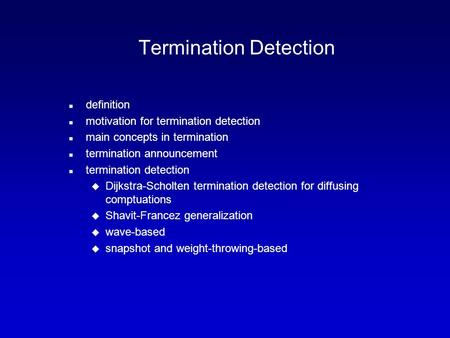 Termination Detection