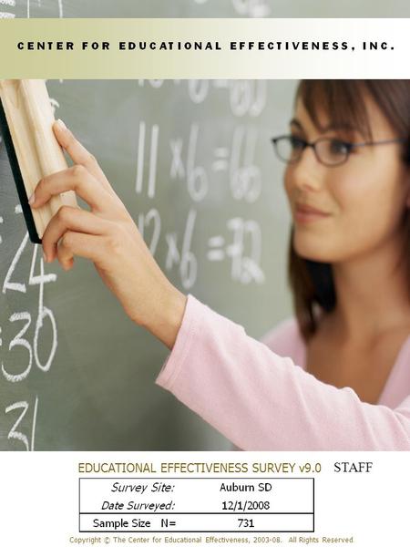 Copyright © The Center for Educational Effectiveness, 2003-08. All Rights Reserved. STAFF EDUCATIONAL EFFECTIVENESS SURVEY v9.0.