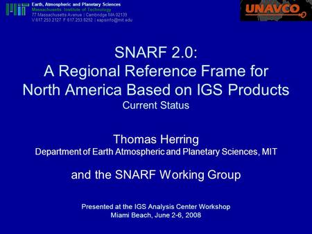 Earth, Atmospheric and Planetary Sciences Massachusetts Institute of Technology 77 Massachusetts Avenue | Cambridge MA 02139 V 617.253.2127 F 617.253.8292.