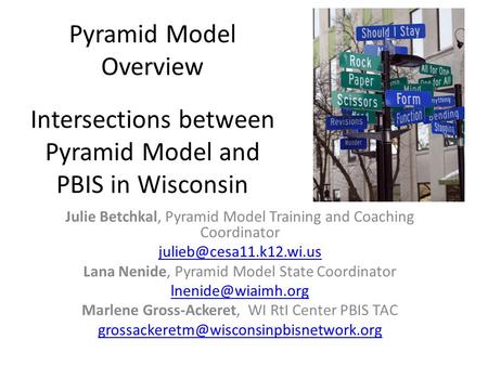 Julie Betchkal, Pyramid Model Training and Coaching Coordinator 