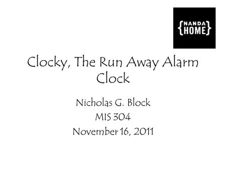 Clocky, The Run Away Alarm Clock